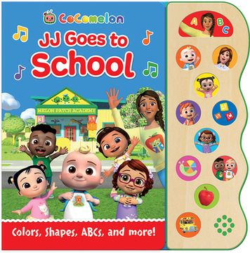 portada Cocomelon jj Goes to School Children's Interactive Song and Sound Board Book (en Inglés)
