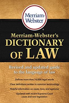 portada Merriam-Webster's Dictionary of law (en Inglés)