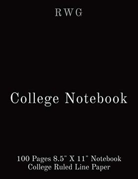 portada College Not: 100 Pages 8. 5" x 11" Not College Ruled Line Paper (in English)