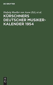 portada Kürschners Deutscher Musiker-Kalender 1954 (en Alemán)