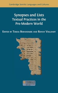 portada Synopses and Lists: Textual Practices in the Pre-Modern World (en Inglés)