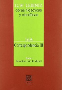 portada Correspondencia iii (Obras Filosoficas y Cientificas, Volumen 16a )