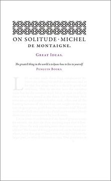 portada On Solitude (Penguin Books Great Ideas) (in English)