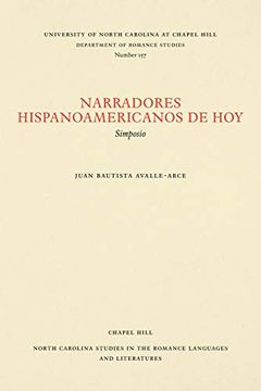 portada Narradores Hispanoamericanos de Hoy: Simposio (North Carolina Studies in the Romance Languages and Literatures)