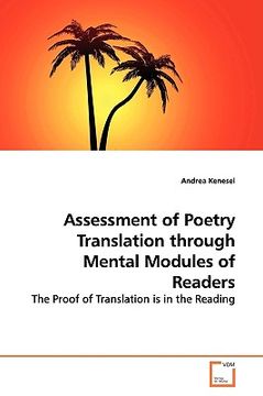 portada assessment of poetry translation through mental modules of readers (en Inglés)