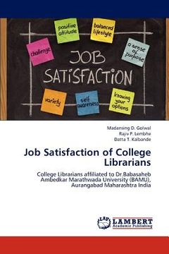 portada job satisfaction of college librarians (en Inglés)