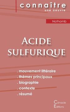 portada Fiche de lecture Acide sulfurique de Nothomb (Analyse littéraire de référence et résumé complet) 