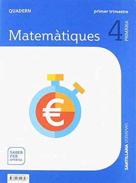portada Quadern Matematiques 4 Primaria 1 Trim Saber fer amb tu (en Catalá)