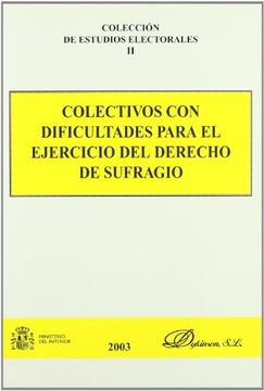 portada Colectivos con Dificultades Para el Ejercicio del Derecho de Sufragio (in Spanish)