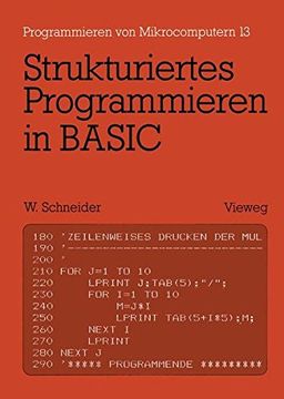 portada Strukturiertes Programmieren in BASIC: Eine Einführung mit zahlreichen Beispielen (Programmieren von Mikrocomputern)