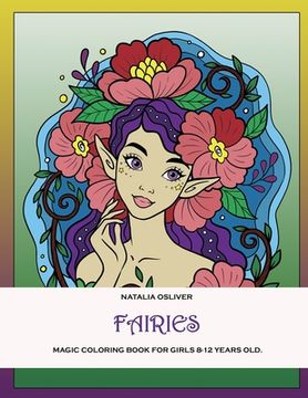 portada Fairies.: Magic coloring book for girls 8-12 years old. 