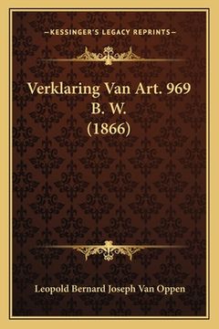 portada Verklaring Van Art. 969 B. W. (1866)