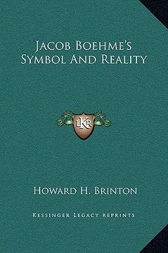 portada jacob boehme's symbol and reality (en Inglés)