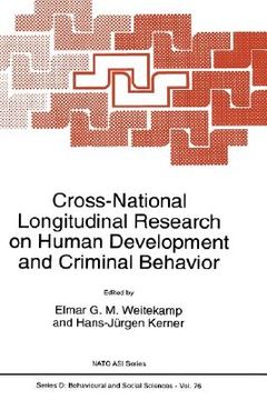 portada cross-national longitudinal research on human development and criminal behavior (en Inglés)