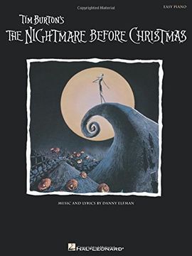 portada tim burton´s the nightmare before christmas,easy piano