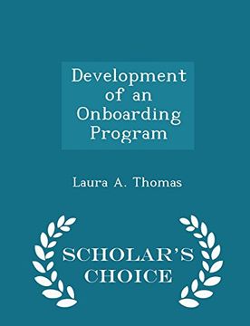 portada Development of an Onboarding Program - Scholar's Choice Edition