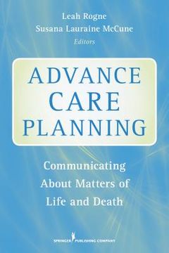 portada advance care planning: communicating about matters of life and death