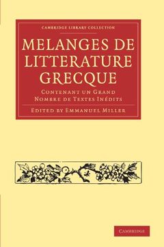 portada Mélanges de Littérature Grecque Paperback (Cambridge Library Collection - Classics) (en Griego Antiguo)