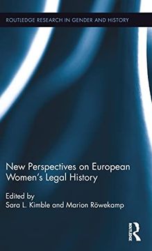 portada New Perspectives on European Women's Legal History (Routledge Research in Gender and History) (en Inglés)