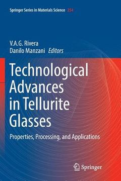 portada Technological Advances in Tellurite Glasses: Properties, Processing, and Applications (en Inglés)
