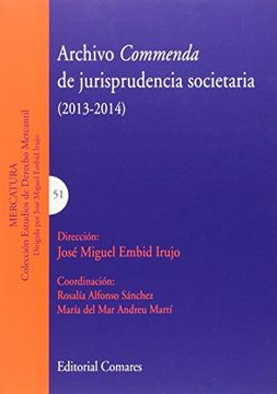 portada Archivo Commenda de jurisprudencia societaria (2013-2014) (Estudios Derecho Mercantil)
