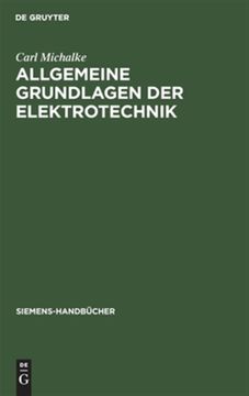 portada Allgemeine Grundlagen der Elektrotechnik -Language: German (en Alemán)