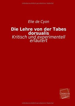 portada Die Lehre Von Der Tabes Dorsualis (German Edition)