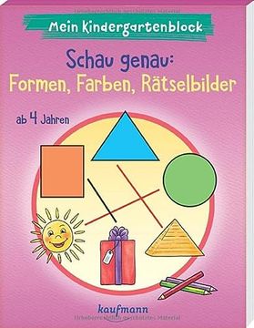 portada Mein Kindergartenblock - Schau Genau: Formen, Farben, Rätselbilder (en Alemán)