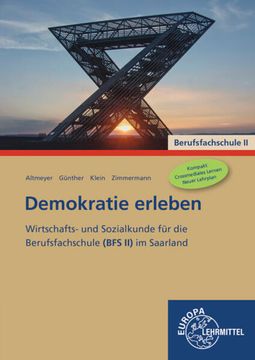 portada Demokratie Erleben bfs ii - Wirtschafts- und Sozialkunde für die Berufsfachschule (Bfs ii) im Saarland (en Alemán)