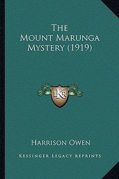 portada the mount marunga mystery (1919) (in English)