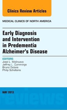 portada Early Diagnosis and Intervention in Predementia Alzheimer's Disease, an Issue of Medical Clinics: Volume 97-3 (en Inglés)