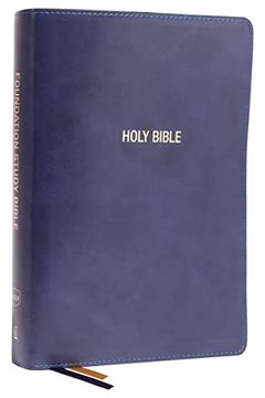 portada Nkjv, Foundation Study Bible, Large Print, Leathersoft, Blue, red Letter, Comfort Print: Holy Bible, new King James Version (en Inglés)