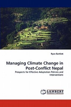 portada managing climate change in post-conflict nepal (en Inglés)