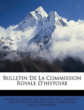 portada Bulletin de la Commission Royale d'Histoire