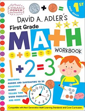 portada David a. Adler'S First Grade Math Workbook (Steam Power Workbooks) (en Inglés)