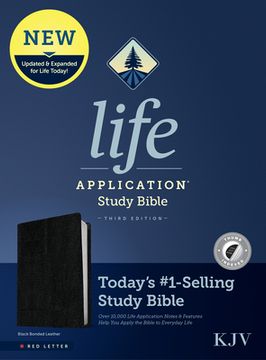 portada KJV Life Application Study Bible, Third Edition (Bonded Leather, Black, Indexed, Red Letter) (en Inglés)