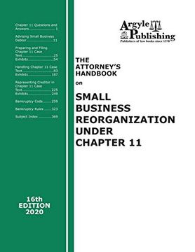 portada The Attorney'S Handbook on Small Business Reorganization Under Chapter 11 (en Inglés)