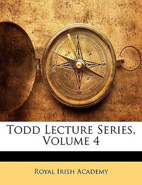 portada todd lecture series, volume 4 (en Inglés)