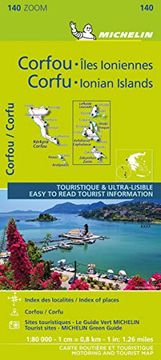 portada Michelin Zoom Corfu and the Ionian Islands map 140: Greece (en Inglés)
