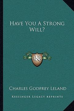 portada have you a strong will?