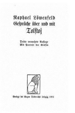 portada Gespräche über und mit Tolstoj (in German)