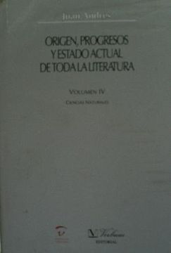 portada Origen, Progresos y Estado Actual de Toda la Literatura. Ciencias Naturales: 4 (Mayor) (in Spanish)