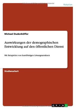 portada Auswirkungen der demographischen Entwicklung auf den öffentlichen Dienst (German Edition)