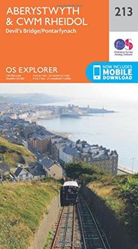 portada Ordnance Survey Explorer 213 Aberystwyth & cwn Rheidol map With Digital Version (en Inglés)