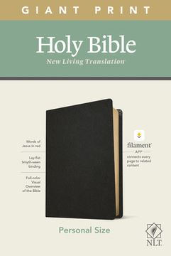 portada Nlt Personal Size Giant Print Bible, Filament Edition, Black (en Inglés)