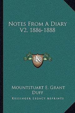 portada notes from a diary v2, 1886-1888 (en Inglés)