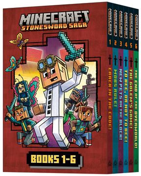 portada Minecraft Stonesword Saga Chapter Book Boxed Set (Minecraft Stonesword Saga) (en Inglés)