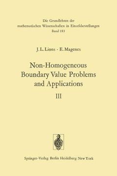 portada non-homogeneous boundary value problems and applications: volume iii (en Inglés)