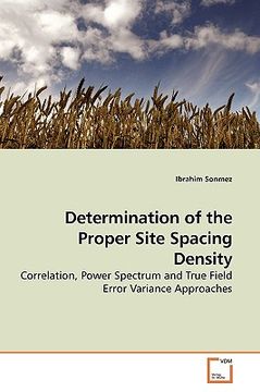 portada determination of the proper site spacing density (en Inglés)