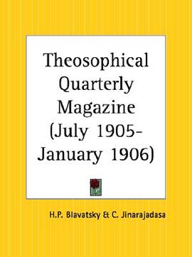 portada theosophical quarterly magazine july 1905-january 1906